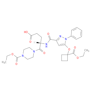 (4S)-4-([5-[1-(乙氧基羰基)环丁氧基]-1-苯基-1H-吡唑-3-基]甲酰)-5-[4-(乙氧基羰基)哌嗪-1-基]-5-氧代戊酸