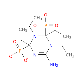 Phosphonic acid,(6-amino-1,3,5-triazine-2,4-diyl)bis-, tetraethyl ester (9CI)