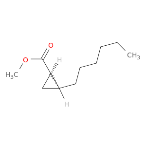 Cyclopropanecarboxylic acid, 2-hexyl-, methyl ester, cis-