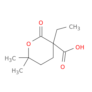 2H-Pyran-3-carboxylic acid, 3-ethyltetrahydro-6,6-dimethyl-2-oxo-