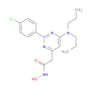 2-(4-CHLOROPHENYL)-6-(DIPROPYLAMINO)-4-PYRIMIDINEACETOHYDROXAMIC ACID