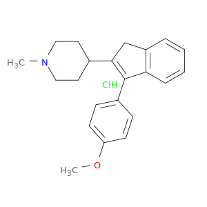 4-[3-(4-methoxyphenyl)-1h-inden-2-yl]-1-methylpiperidine hydrochloride(1:1)