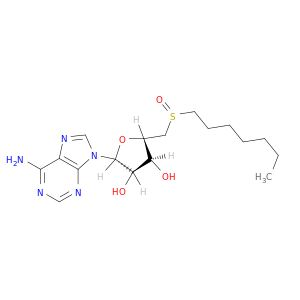 Adenosine, 5'-deoxy-5'-(heptylsulfinyl)-