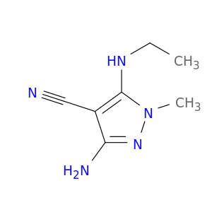 1H-Pyrazole-4-carbonitrile, 3-amino-5-(ethylamino)-1-methyl-