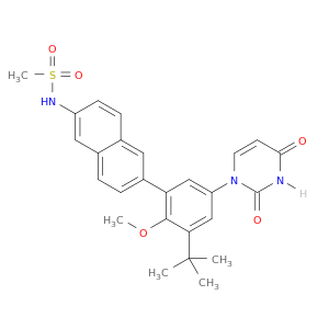N-(6-(3-(叔丁基)-5-(2,4-二氧代-3,4-二氢嘧啶-1(2H)-基)-2-甲氧基苯基)萘-2-基)甲磺酰胺