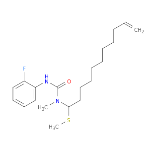 Urea, N'-(2-fluorophenyl)-N-methyl-N-[1-(methylthio)-10-undecenyl]-