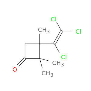 Cyclobutanone, 2,2,3-trimethyl-3-(trichloroethenyl)-