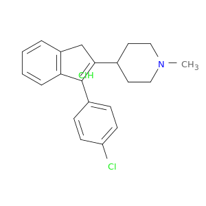 4-[3-(4-chlorophenyl)-1h-inden-2-yl]-1-methylpiperidine hydrochloride(1:1)