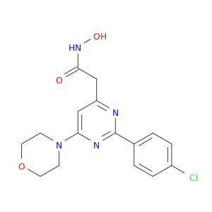 2-(4-CHLOROPHENYL)-6-(4-MORPHOLINYL)-4-PYRIMIDINEACETOHYDROXAMIC ACID