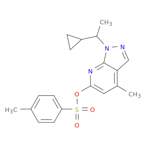 1H-吡唑[3,4-B]吡啶-6-醇,1-(1-环丙基乙基)-4-甲基-,6-(4-甲基苯磺酸盐)