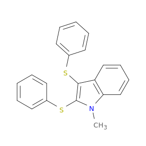 1H-Indole, 1-methyl-2,3-bis(phenylthio)-