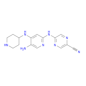 5-((5-Amino-4-(piperidin-4-ylamino)pyridin-2-yl)amino)pyrazine-2-carbonitrile