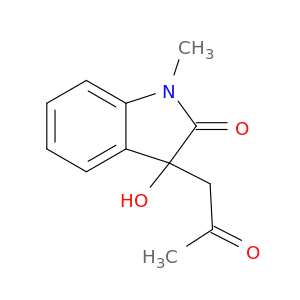 2H-Indol-2-one, 1,3-dihydro-3-hydroxy-1-methyl-3-(2-oxopropyl)-
