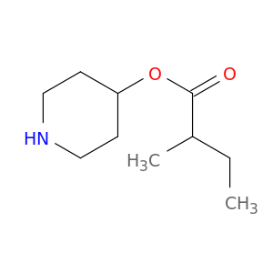 Butanoic acid, 2-methyl-, 4-piperidinyl ester (9CI)