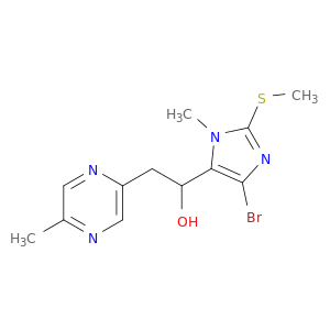 1-(4-Bromo-1-methyl-2-(methylthio)-1H-imidazol-5-yl)-2-(5-methylpyrazin-2-yl)ethanol