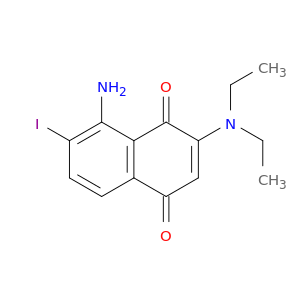 1,4-Naphthalenedione, 8-amino-2-(diethylamino)-7-iodo-