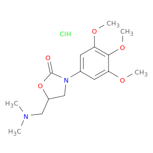 2-Oxazolidinone,5-[(dimethylamino)methyl]-3-(3,4,5-trimethoxyphenyl)-, hydrochloride (1:1)