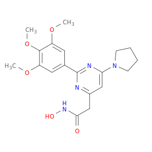 6-(PYRROLIDIN-1-YL)-2-(3,4,5-TRIMETHOXYPHENYL)-4-PYRIMIDINEACETOHYDROXAMIC ACID