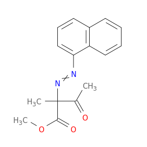 Butanoic acid, 2-methyl-2-(1-naphthalenylazo)-3-oxo-, methyl ester