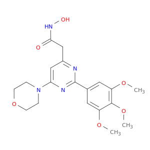6-(4-MORPHOLINYL)-2-(3,4,5-TRIMETHOXYPHENYL)-4-PYRIMIDINEACETOHYDROXAMIC ACID