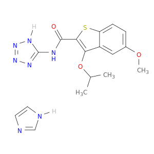 苯并[B]噻吩-2-甲酰胺,5-甲氧基-3-(1-甲基乙氧基)-N-1H-四唑-5-基,CPOMD。用1H-咪唑(1：1)