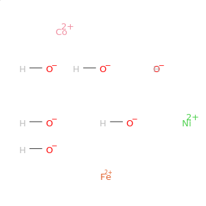 Cobalt iron nickel hydroxide