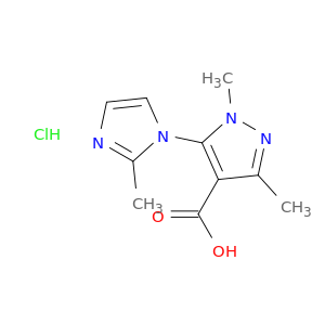 1,3-Dimethyl-5-(2-methyl-1H-imidazol-1-yl)-1H-pyrazole-4-carboxylic Acid Hydrochloride