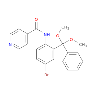 4-Pyridinecarboxamide, N-[4-bromo-2-(dimethoxyphenylmethyl)phenyl]-