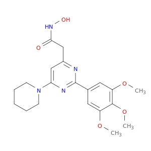 6-(PIPERIDIN-1-YL)-2-(3,4,5-TRIMETHOXYPHENYL)-4-PYRIMIDINEACETOHYDROXAMIC ACID