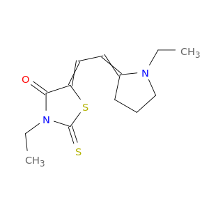 3-乙基-5-[2-(1-乙基-2-吡咯烷基亚乙烯)乙基]-2-硫代氧基-4-噻唑烷酮