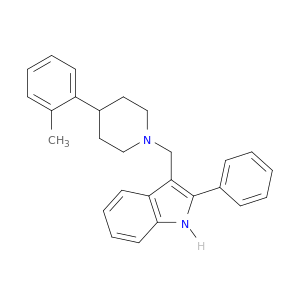 1H-Indole, 3-[[4-(2-methylphenyl)-1-piperidinyl]methyl]-2-phenyl-
