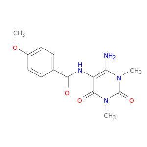 BENZAMIDE, N-(6-AMINO-1,2,3,4-TETRAHYDRO-1,3-DIMETHYL-2,4-DIOXO-5-PYRIMIDINYL)-4-METHOXY-