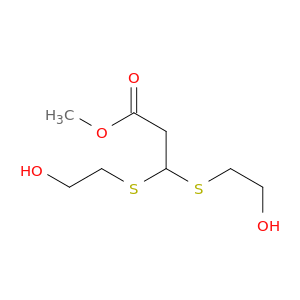 Propanoic acid, 3,3-bis[(2-hydroxyethyl)thio]-, methyl ester