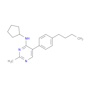 4-Pyrimidinamine, 5-(4-butylphenyl)-N-cyclopentyl-2-methyl-