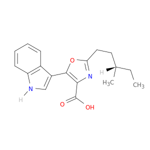 4-Oxazolecarboxylic acid, 5-(1H-indol-3-yl)-2-[(3S)-3-methylpentyl]-