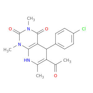 6-乙酰基-5-(4-氯苯基)-5,8-二氢-1,3,7-三甲基吡啶[2,3-D]嘧啶-2,4(1H,3H)-二氧乙酰酮