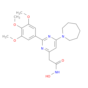 6-(HEXAHYDRO-1H-AZEPINYL)-2-(3,4,5-TRIMETHOXYPHENYL)-4-PYRIMIDINEACETOHYDROXAMIC ACID