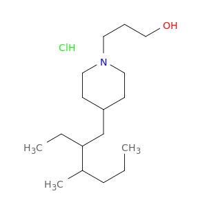 1-Piperidinepropanol, 4-(2-ethyl-3-methylhexyl)-, hydrochloride