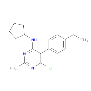 4-Pyrimidinamine, 6-chloro-N-cyclopentyl-5-(4-ethylphenyl)-2-methyl-