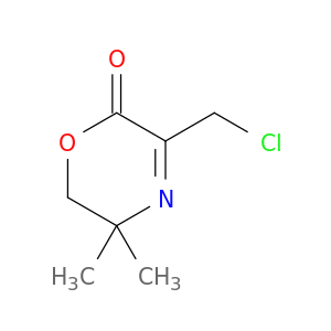 2H-1,4-Oxazin-2-one, 3-(chloromethyl)-5,6-dihydro-5,5-dimethyl-