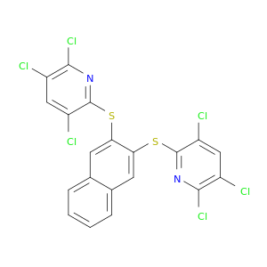Pyridine, 2,2'-[2,3-naphthalenediylbis(thio)]bis[3,5,6-trichloro-