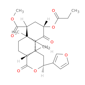 2H-Naphtho[2,1-c]pyran-7-carboxylic acid, 2-(3-furanyl)dodecahydro-6a,10b-dimethyl-4,10-dioxo-9-(1-oxopropoxy)-, methyl ester, (2S,4aR,6aR,7R,9S,10aS,10bR)- (9CI)