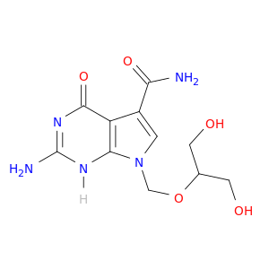 3H-Pyrrolo[2,3-d]pyrimidine-5-carboxamide,2-amino-4,7-dihydro-7-[[2-hydroxy-1-(hydroxymethyl)ethoxy]methyl]-4-oxo-