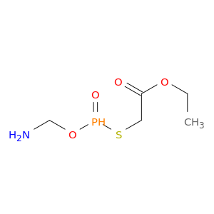 Acetic acid, [(aminomethoxyphosphinyl)thio]-, ethyl ester