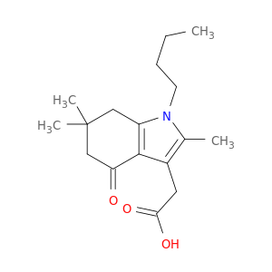 1H-Indole-3-aceticacid, 1-butyl-4,5,6,7-tetrahydro-2,6,6-trimethyl-4-oxo-
