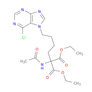 2-ACETYLAMINO-2-[4-(6-CHLOROPURIN-7-YL)BUTYL]MALONIC ACID DIETHYL ESTER