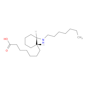 Cyclohexaneheptanoic acid, 2-(heptylamino)-, cis-