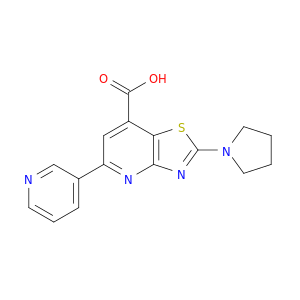 5-(Pyridin-3-yl)-2-(pyrrolidin-1-yl)-[1,3]thiazolo[4,5-b]pyridine-7-carboxylic acid