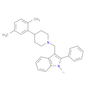 1H-Indole, 3-[[4-(2,5-dimethylphenyl)-1-piperidinyl]methyl]-2-phenyl-