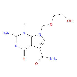3H-Pyrrolo[2,3-d]pyrimidine-5-carboxamide,2-amino-4,7-dihydro-7-[(2-hydroxyethoxy)methyl]-4-oxo-